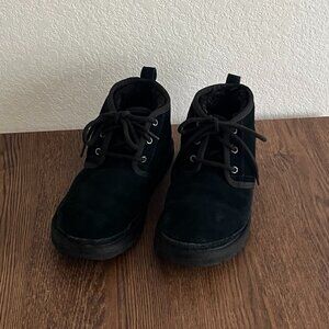 UGG Women's Neumel Black Suede Leather Lace Up Boots